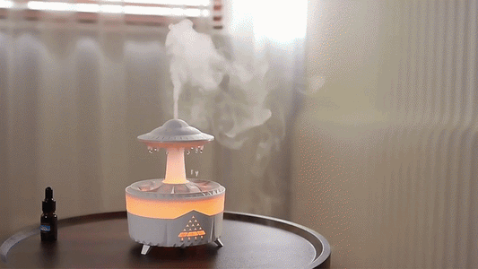 🌧️ RainAura™ – Rainfall Humidifier & Aroma Diffuser